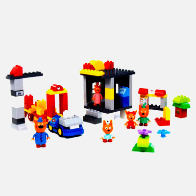 Конструктор Три кота Путешествие на поезде 88 элементов Полесье 94937 1